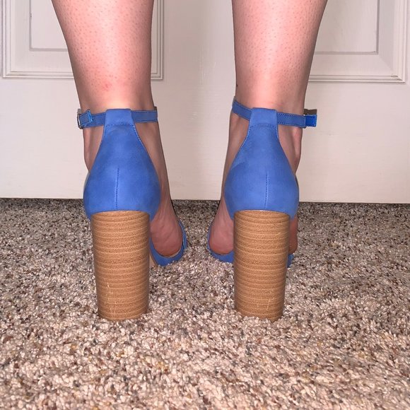 Blue Heel with Ankle Strap - Picture 4 of 4